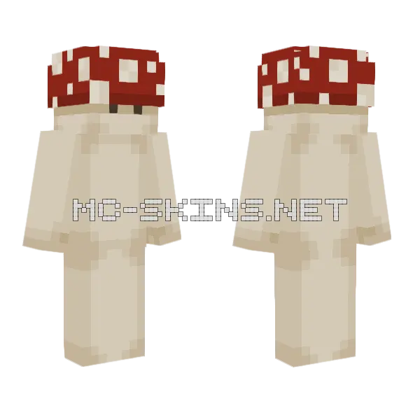 Shroomite Suit Minecraft skin, front and back