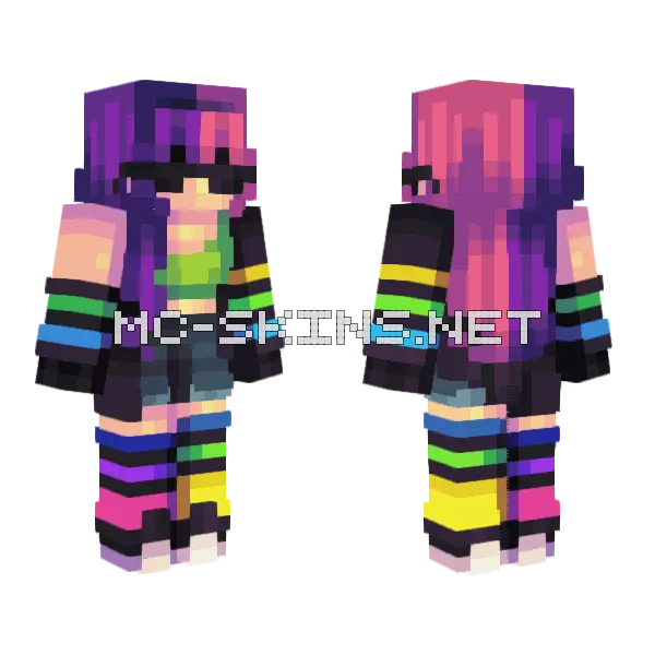 Shut Up And Dance With Me Minecraft skin, front and back
