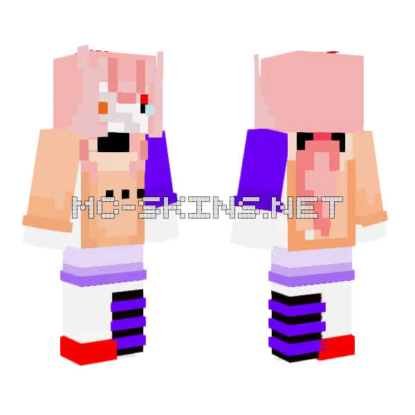 Shy Protagonist Skin, front and back