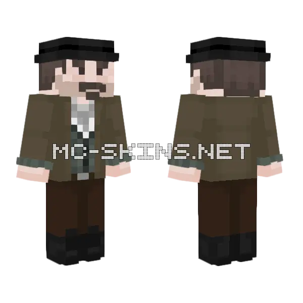 Sickly Man Minecraft skin, front and back