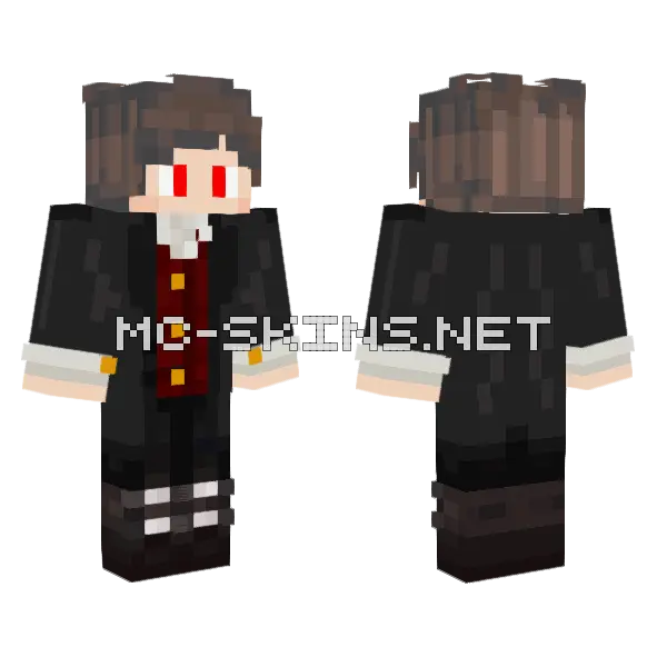 Sictorian3 Black Suit Minecraft skin, front and back