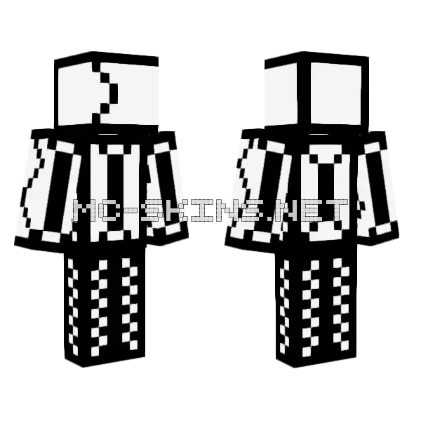 Sigma Mark101 OC Minecraft skin, front and back
