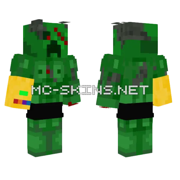 Sigma Robot Creeper Minecraft skin, front and back