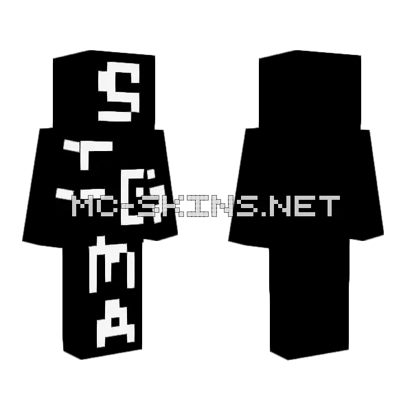 Sigma Skin Minecraft skin, front and back