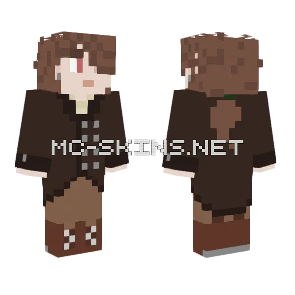 Silas Cooke Lv 2 Minecraft skin, front and back