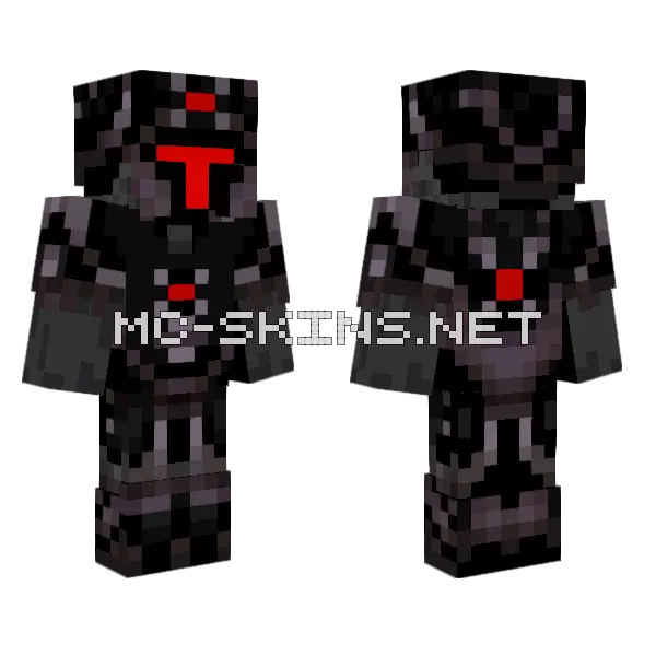 Silencer Knight Minecraft skin, front and back