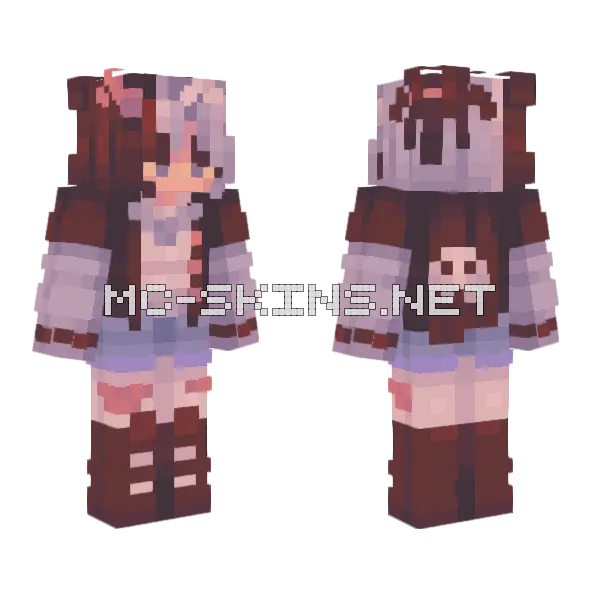 Silent Acropolis Minecraft skin, front and back