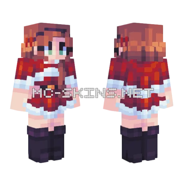 Silent Night Girl Minecraft skin, front and back