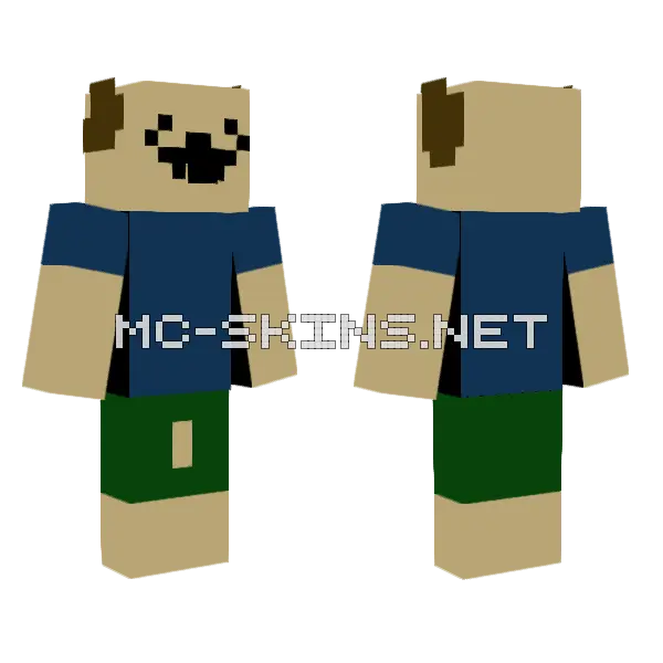 Silly Dog Minecraft skin, front and back