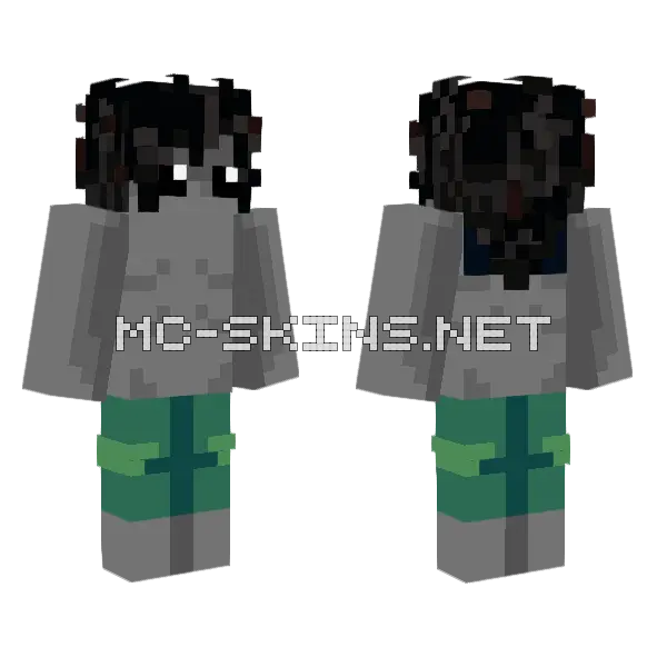 Silly Fish Atlas Minecraft skin, front and back