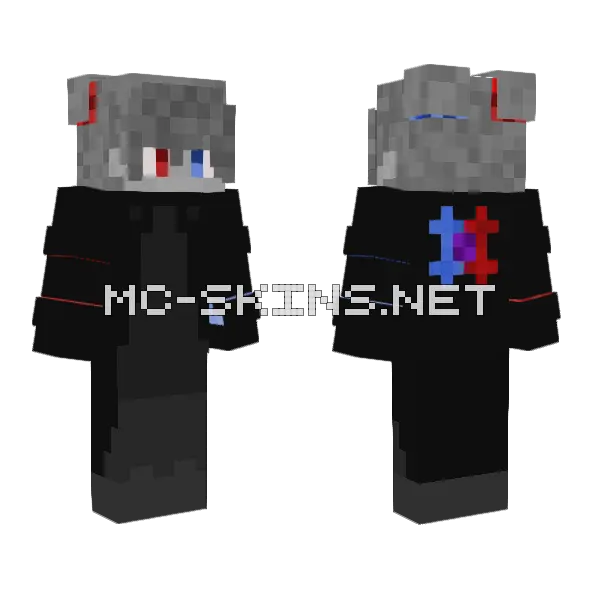 Silver 4019 Minecraft skin, front and back