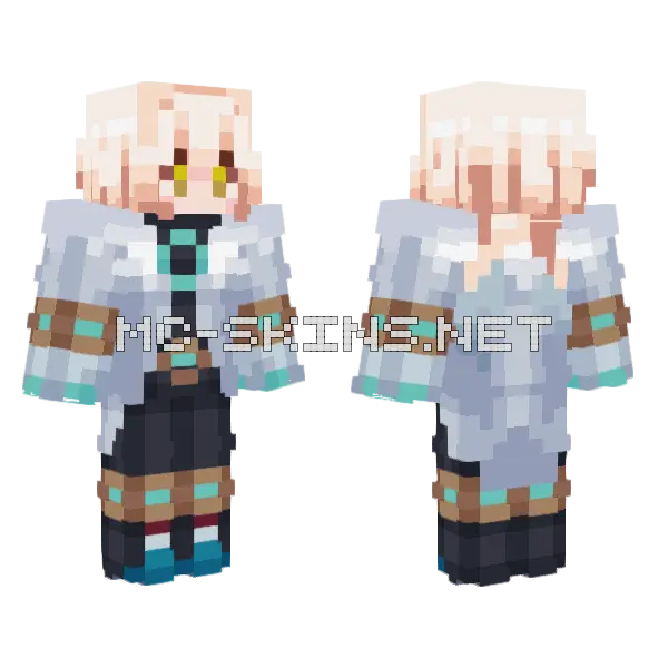 Silver Gabs Skin Minecraft skin, front and back