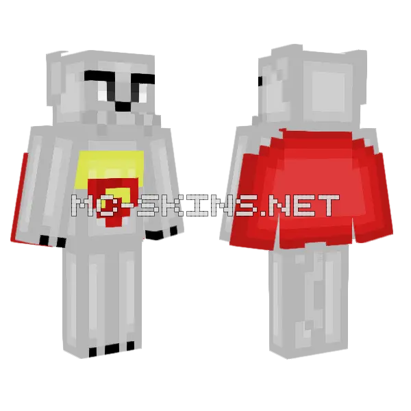 Silver Robot Suit, front and back