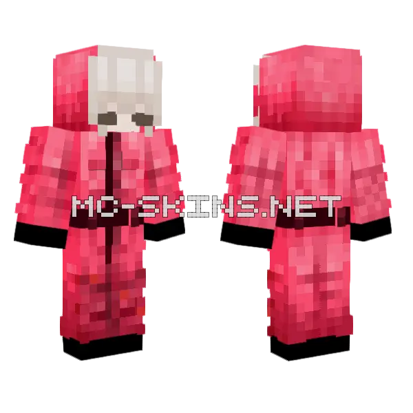 Silver Squid Games Minecraft skin, front and back