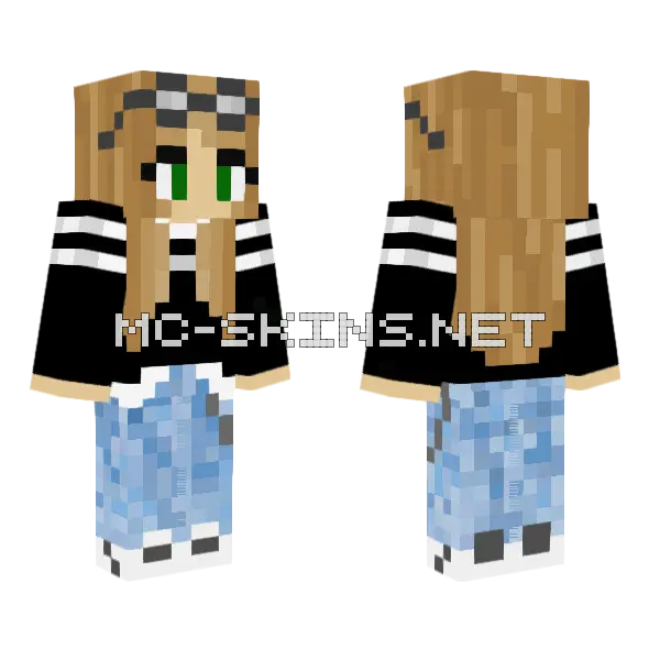 Silvsteel Original Girl Minecraft skin, front and back
