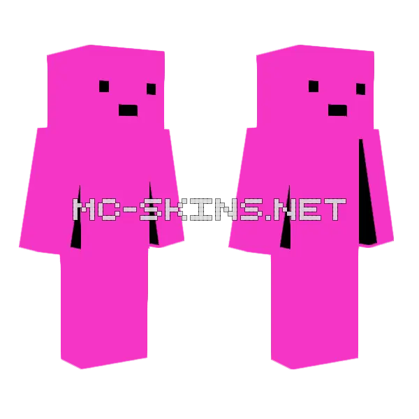 Simpel Pink Blob Minecraft skin, front and back
