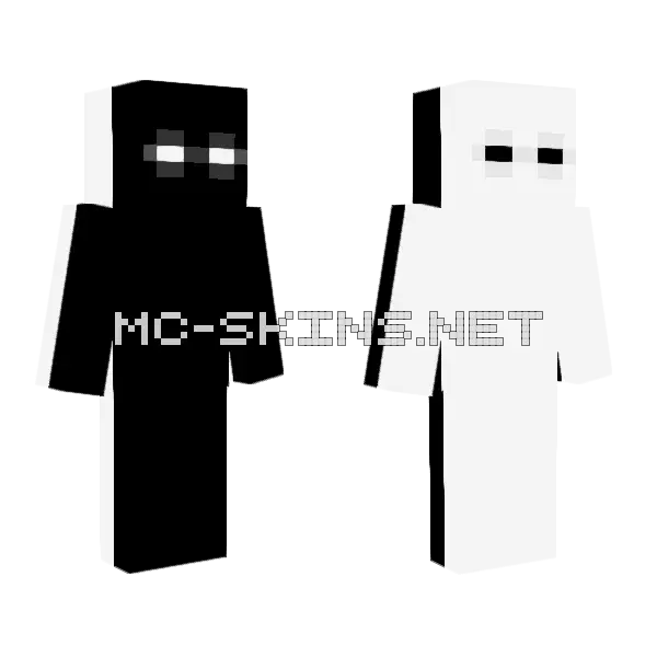 Simple Black and White Figure, front and back