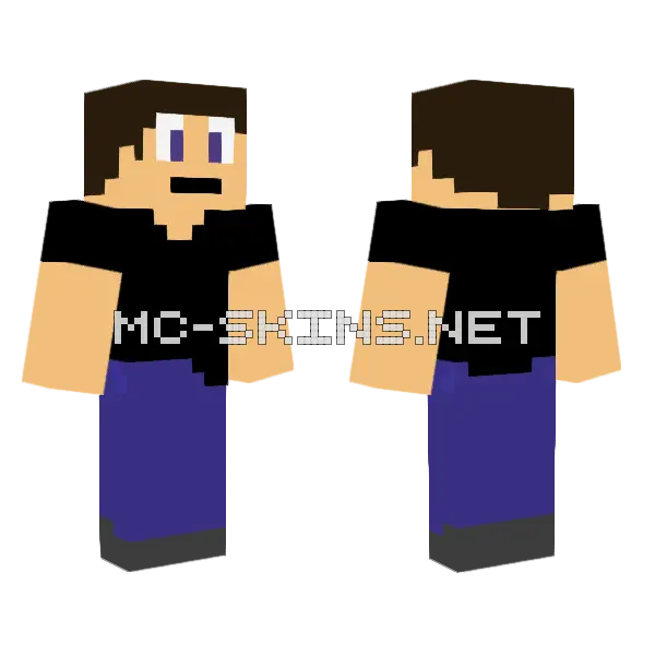 Simple Blue Hoodie, front and back