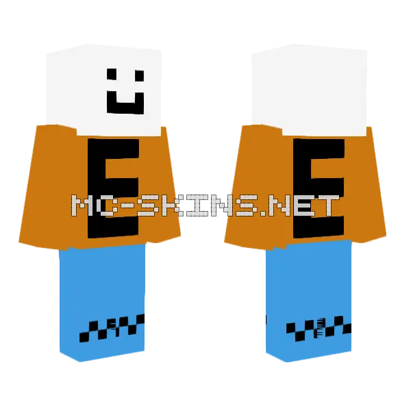 Simple E Skin Minecraft skin, front and back