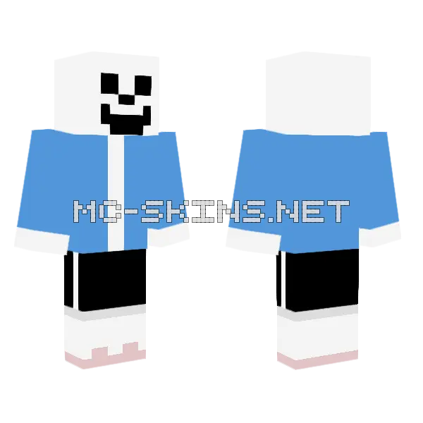 Simple Sans Minecraft skin, front and back