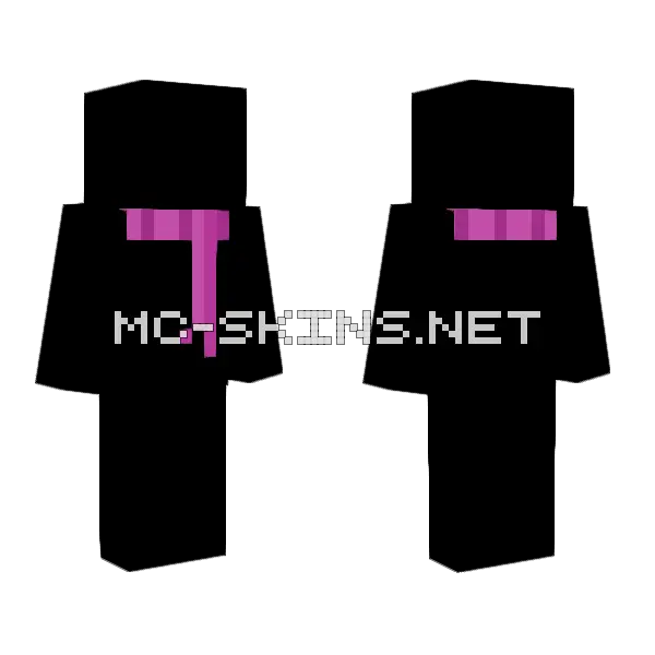 Simple Scarf Pink Ob Minecraft skin, front and back