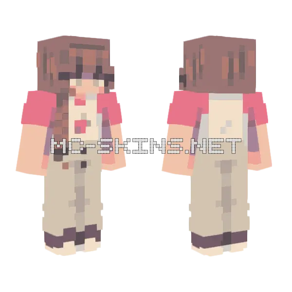 Simple Strawberries Minecraft skin, front and back