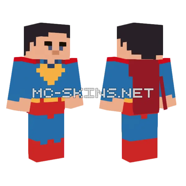Simple Superman Skin Minecraft skin, front and back