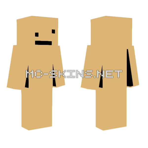 Simple Tan Figure, front and back