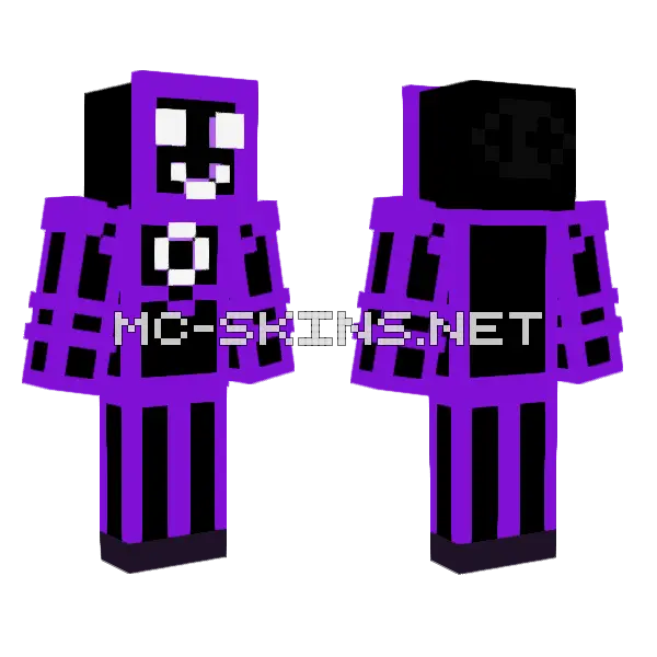 Simplified Toon Neftax Minecraft skin, front and back