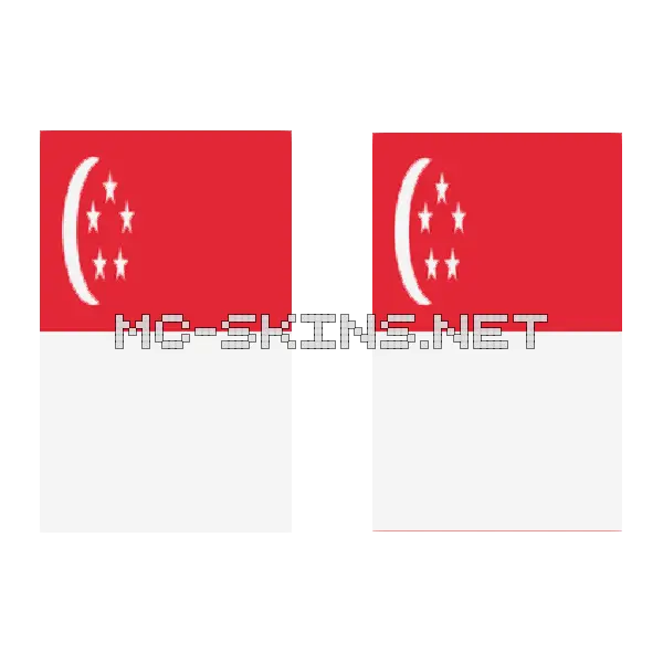 Singapore Flag cape, outside and lining