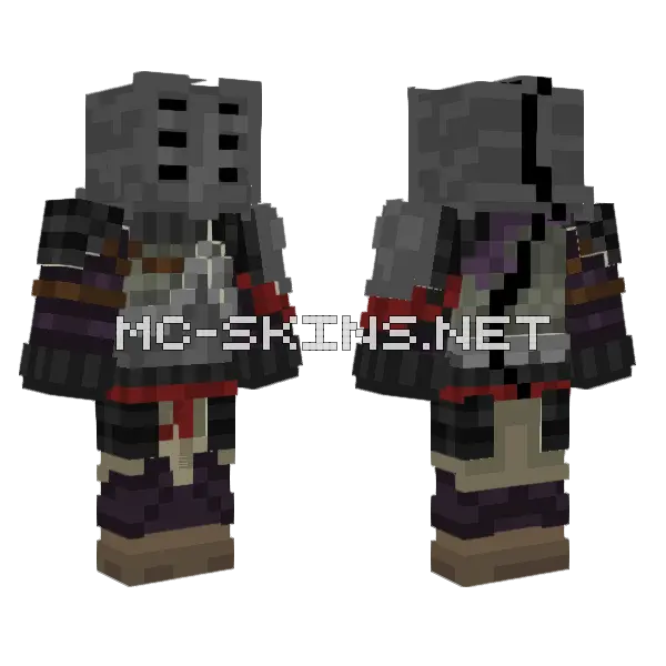 Sir Alonne Dark Souls Minecraft skin, front and back