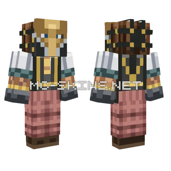 Sir Bloody Darryl Royale Minecraft skin, front and back