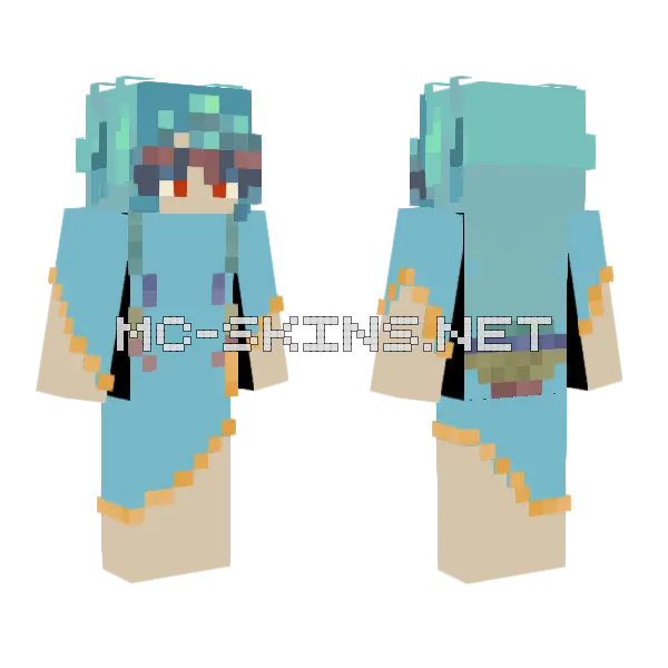 Siren Minecraft skin, front and back