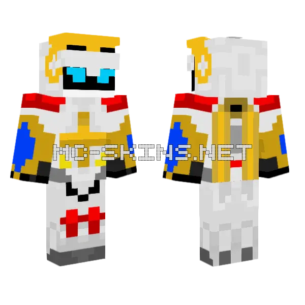 Sirius Robot King Minecraft skin, front and back