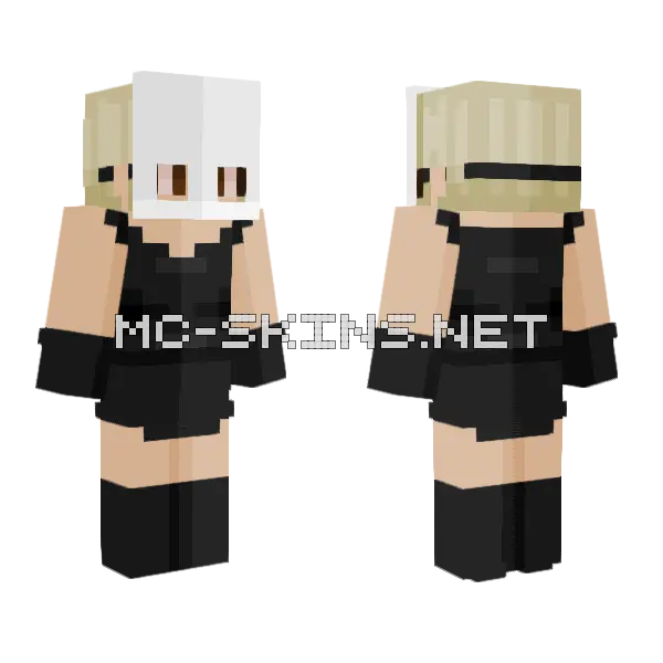 Sister Masked Girl Minecraft skin, front and back