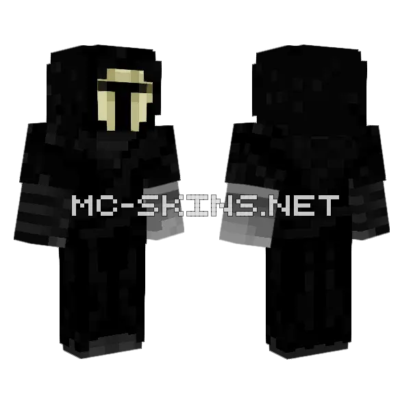 Sith Mandalorian Minecraft skin, front and back