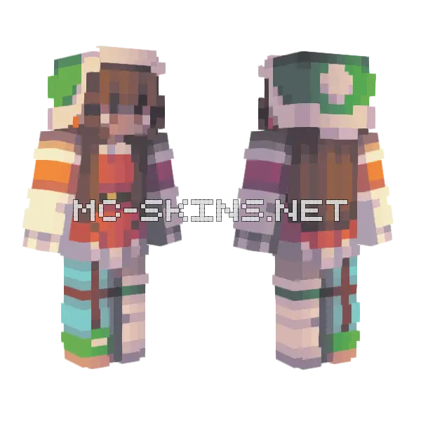 Sitting By The Fireplace Minecraft skin, front and back