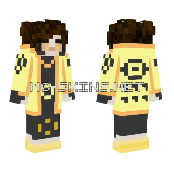 Six Path Sage Kai Minecraft skin, front and back