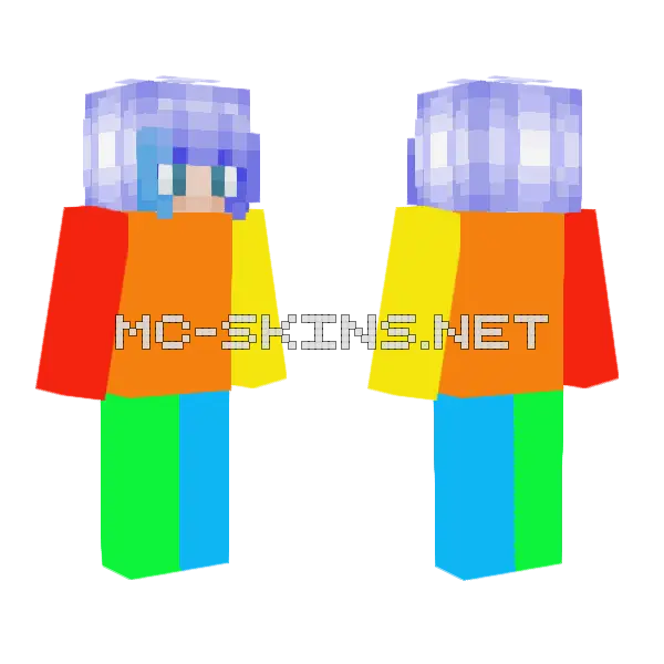 Six Way Collab Maybe Minecraft skin, front and back