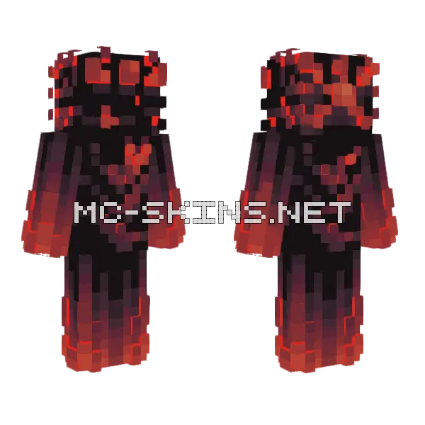 Sizarts Pain Keeper Neon Creatures Minecraft skin, front and back