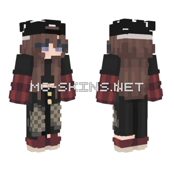 Skatergirl Minecraft skin, front and back
