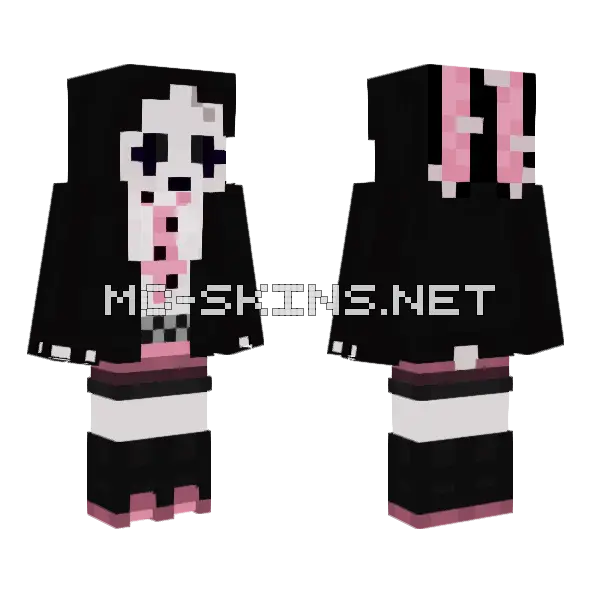 Skelebunny Girl Minecraft skin, front and back