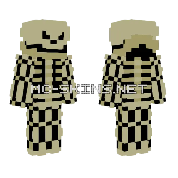 Skeleton 2 Minecraft skin, front and back
