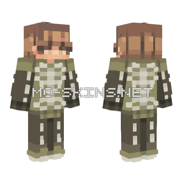 Skeleton Boy Minecraft skin, front and back