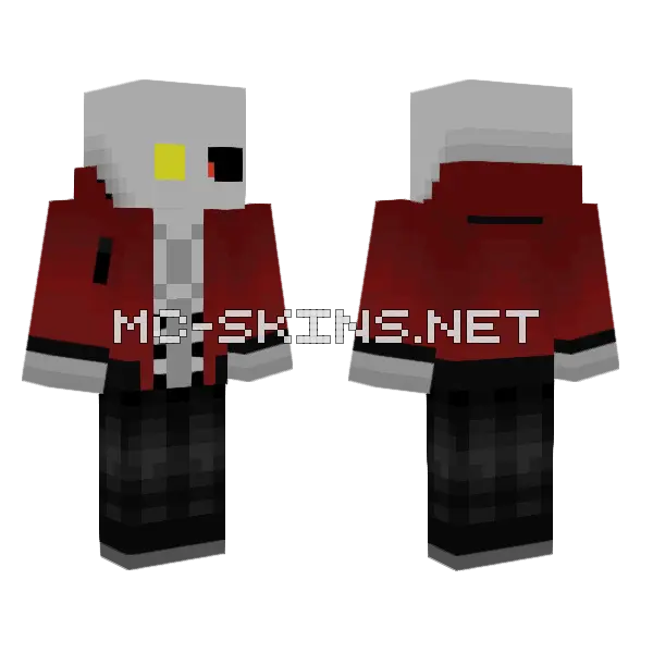Skeleton Bryan Angel Minecraft skin, front and back