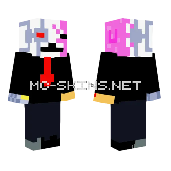 Skeleton Casino Helper Minecraft skin, front and back