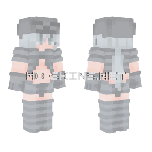 Skeleton Girl Minecraft skin, front and back