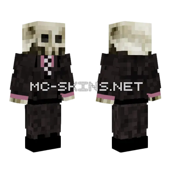 Skeleton In Will Wood Suit Minecraft skin, front and back