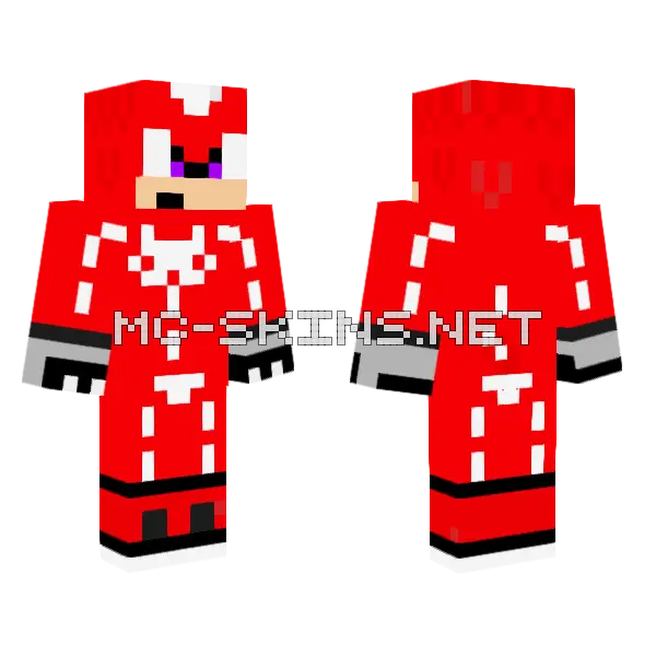 Skeleton Knuckles V2 Minecraft skin, front and back