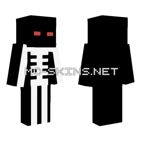 Skeleton Skin Minecraft skin, front and back